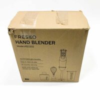 FRESKO 4-in-1 hand blender stainless steel, 1000W hand blender with 12 speeds and turbo modes, including whisk, 500ml food chopper and 700ml measuring cup, for baby food, soup, smoothies