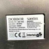 Pastry Chef, DOBBOR SM-1553 1500W Food Mixer with Whisk, Beater, Hook, Stainless Steel Bowl, 7 Speeds, Low Noise Electric Dough, Dishwasher Safe (White)