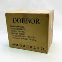 Pastry Chef, DOBBOR SM-1553 1500W Food Mixer with Whisk, Beater, Hook, Stainless Steel Bowl, 7 Speeds, Low Noise Electric Dough, Dishwasher Safe (White)