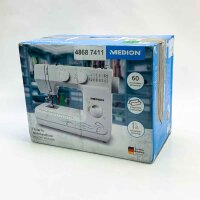 Medion Freiarm-Nähmaschine MD 18205, Knopfloch- und Einfädelautomatik, Weiss