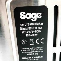 Sage ice cream maker the Smart Scoop, SCI600BSS2EEU1, 1 l, 170 W