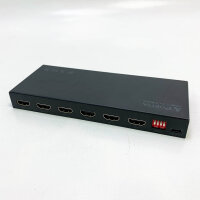 HDMI Matrix 4x2 4K 60Hz, PORTTA N2MT42AX HDMI Switch Splitter 4 in 2 Out mit Toslink 3.5mm Audio Extractor ARC 16 EDID Modes 4K Downscale, und IR Fernbedienung Unterstützt HDMI 2.0b HDCP 2.3/2.2 HDR 3D CEC