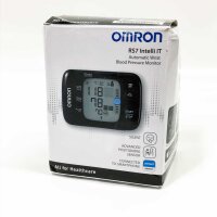 OMRON RS7 Intelli IT Wrist Blood Pressure Monitor with Bluetooth Connection Compatible with Smartphones Clinically Validated Portable 2 User Memory x 100 Measurements