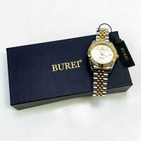 BUREI B-8001M Uhr Herren Luxus Automatik Business Mechanisch Herrenuhren Analogue Edelstahl Armbanduhr mit Kalender für Männer