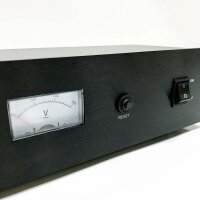 WAudio W-6000B HiFi-Netzfilter – 7 Mehrfachsteckdosen mit Spannungsmesser, Überspannungsschutz und Phasenlicht (schwarz)