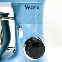Vezzio Planetary Mixer, Electric Mixer, 1500W 10 Speed ​​Food Processor with 8.5L Stainless Steel Bowl, Beater, Whisk, Dough Hook (Blue)