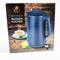 Kochwerk Wasserkocher Teekessel Cool-Touch 1,5L 2200W Blau