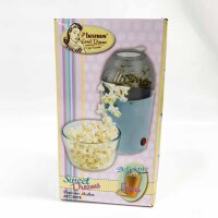 Bestron hot air popcorn machine for up to 50 g of popcorn, Sweet Dreams, 1200 watts, blue