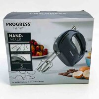 PROGRESS EK4144PGRYPMDIR Handmixer Handrührgerät Rührer Mixer Edelstahl Knet Zubehör Stabmixer, Grau