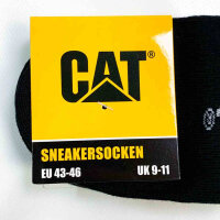 10 Paar CAT Caterpillar Sneakersocken, Schwarz,...