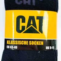 10 pairs of CAT Caterpillar classic socks, black, size 43-46