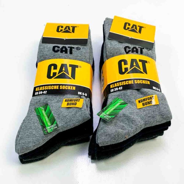 10 pairs of CAT Caterpillar classic socks, various colors, size 39-42