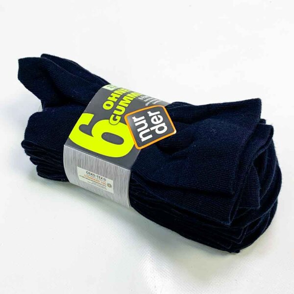 Just The Basic Socks Soft & Durable Comfort (6 Pairs) Socks, Size 43-46, Dark Blue