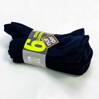 Just The Basic Socks Soft & Durable Comfort (6 Pairs) Socks, Size 43-46, Dark Blue