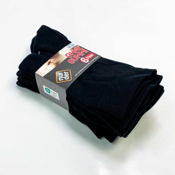 Nur Der Basicsocken Weich & Haltbar Komfort (6-Paar) Socken, Größe 39-42, Schwarz