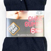 Nur Der Basicsocken Weich & Haltbar Komfort (6-Paar) Socken, Größe 39-42, Schwarz