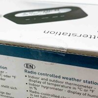 Mebus ET748CR radio controlled weather station, black