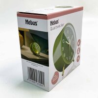 Mebus H1020 quartz alarm clock with lighting, green