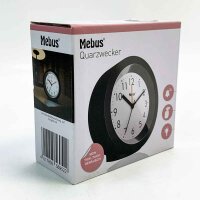 Mebus H1013 quartz alarm clock with lighting, alarm...