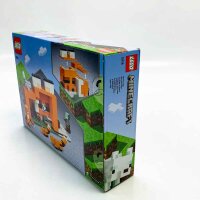 LEGO Minecraft The Fox Lodge, toy for boys and girls aged 8 and up with figures of drowned zombie and animals, childrens toy 21178