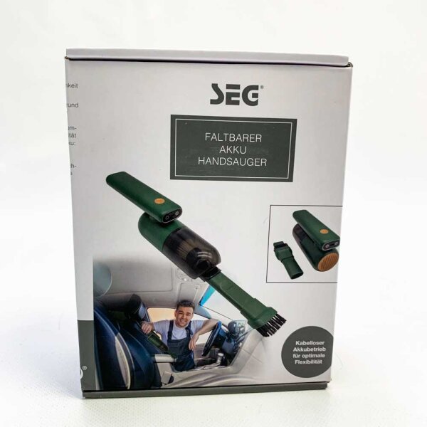 SEG VC 26 foldable cordless hand vacuum cleaner, green