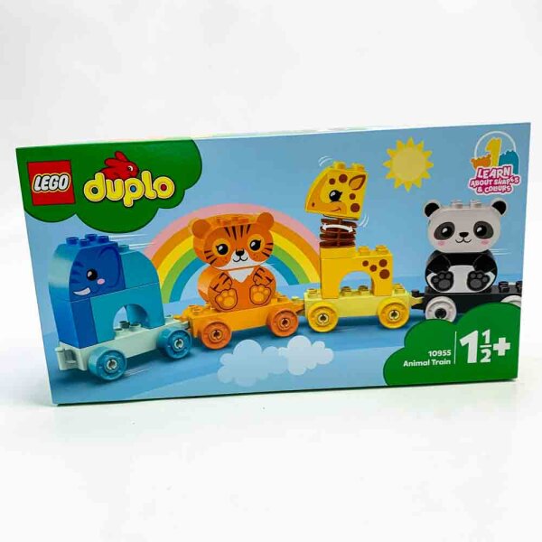 LEGO 10955 DUPLO My First Animal Train with Toy Animals, Railway, Educational Toy for Toddlers Ages 1.5 and Up, My First Building Blocks