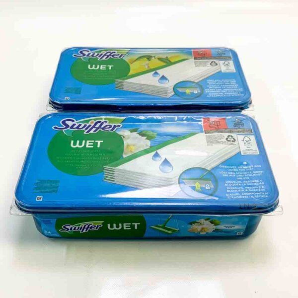 Swiffer Wet Wipes 2 Units (24 x 2) 48 Cleaning Wipes for Swiffer Broom Dust Catcher Cleaning Cloth Keeps Dust and Dirt (Lemon & Blossom)