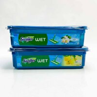 Swiffer Wet Wipes 2 Units (24 x 2) 48 Cleaning Wipes for Swiffer Broom Dust Catcher Cleaning Cloth Keeps Dust and Dirt (Lemon & Blossom)