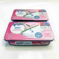 Swiffer Wet Wipes 2 Units (24 x 2) 48 Cleaning Wipes for Swiffer Broom Dust Catcher Cleaning Cloth Keeps Dust and Dirt Pink Blossom