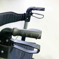 Dunimed SC5025A Leichtgewicht Faltbarer Rollator - Einfach Faltbar für Kofferraum klappbar Reise - Höhe verstellbar - Inklusive praktischer Tasche unter dem Sitz - Gehwagen - Laufhilfe - Gehhilfe - Schwarz