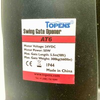 TOPENS AT602 swing gate drive (with minimal signs of wear) swing gate drive double wing gate gate drive automatic gate opener automatic max. 5.5m or 300kg per leaf with 2 remote controls