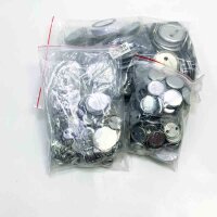 Button Badge Press Machine Multiple Sizes 25 + 32 + 58 mm （1+1.25+2.25 inch） DIY with Button Parts, Circle Cutter & Magic Book