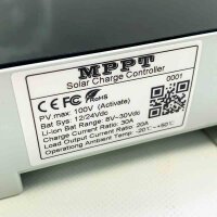 SolaMr 30A MPPT Solarladeregler 12V/24V Auto-ID mit LCD-Farbdisplay für Kommunikationsbasisstationen und Hausanlagen - EN2430