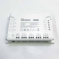 SONOFF 4CHPROR3 4-Gang Wi-Fi Smart Switch, Selbsthemmung,Verriegelung Und Inching-Modus,433MHz RF Remote Control,Ferngesteuertes Garagentor Und Rollläden, Funktioniert Mit Alexa, Google Home, IFTTT