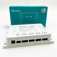 SONOFF 4CHPROR3 4-Gang Wi-Fi Smart Switch, Selbsthemmung,Verriegelung Und Inching-Modus,433MHz RF Remote Control,Ferngesteuertes Garagentor Und Rollläden, Funktioniert Mit Alexa, Google Home, IFTTT