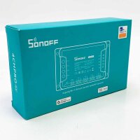 SONOFF 4CHPROR3 4-Gang Wi-Fi Smart Switch, Selbsthemmung,Verriegelung Und Inching-Modus,433MHz RF Remote Control,Ferngesteuertes Garagentor Und Rollläden, Funktioniert Mit Alexa, Google Home, IFTTT