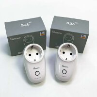 Pack of 2 SONOFF S26R2 WLAN smart socket, 16A 4000W Alexa smart plug, smart home WiFi socket with app remote control, voice control and timer, works with Alexa, Echo Dot, Google Home and Ifttt