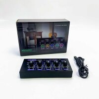 ALLWIN 4-Kanal Line Mixer, Mini Audio Mixer Low Noise...