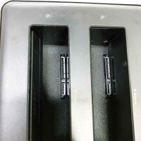 ORICO RGB Offline-Klon Festplatten Dockingstation USB C ,6Gbps Aluminium USB 3.2 Gen 2 Festplatten Adapter mit UASP für SATA 2,5/3,5 Zoll HDD mit 12V 3A Netzteil(5528C3-C)