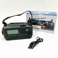 Crank radio DAB/FM, portable solar radio with LED...