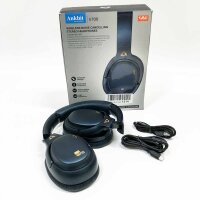 Ankbit E700 Kabellose Kopfhörer mit Hybrid Aktiver Geräuschunterdrückung, Over-Ear Bluetooth 5.1 Kopfhörer, LDAC Hi-Res Wireless Audio, aptX HD & Low Latency, 60h Akku, für Homeoffice, Reisen - Blau