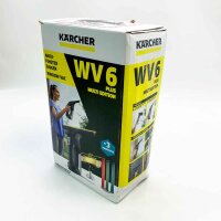 Kärcher window vacuum cleaner WV 6 Plus Multi Edition, extra long battery life of 100 minutes, spray bottle with microfiber cover, 3 colored replacement squeegee lips, 20 ml window cleaner concentrate