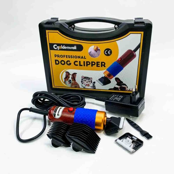 CGOLDENWALL 200W Hundeschermaschine Leise Profi Hund Katze Tierhaarschneider mit 3m Kabel, einstellbare Leistung super für Pudel Bichon Samo Frisé/Pferde/Schafe/Kaninchen