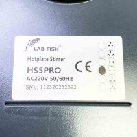 LAB FISH HS5PRO Magnetrührer Heizplatte 310℃/ 590℉ 5 Zoll Digitaler Labor-Magnetrührer 3L Kapazität Tastensteuerung Timer-Einstellung 50-1500rpm, Sondensensor & Rührstab Enthalten