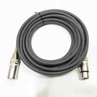 FIBBR XLR Cable 5m-4 Pack, Microphone Cable Nylon Braid XLR Male to Female Heavy Duty Balanced Microphone Cable Compatible with Preamplifiers/Speaker Systems and More