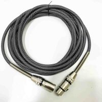 FIBBR XLR Cable 5m-4 Pack, Microphone Cable Nylon Braid XLR Male to Female Heavy Duty Balanced Microphone Cable Compatible with Preamplifiers/Speaker Systems and More
