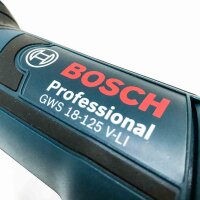 Bosch Professional 18V system cordless angle grinder GWS 18-125 V-LI (idle speed: 10,000 min-1, disc diameter: 125 mm, without batteries and charger, in a box)