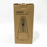 Mechanical Metronome with Bell, LEKATO Universal Metronome for Piano, Guitar, Ukulele, Violin and Chromatics, Loud Sound, High Accuracy Track Beat and Tempo for Musicians (Wood-Like)