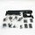 92cm/3FT Bifold Sliding Door Fitting Sliding Door System Complete Set Running Track Roller Set Black for 2 Wooden Doors 43cm Top Mount T Wheel