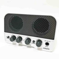 Mini Guitar Amplifier, LEKATO 5W Wireless Rechargeable Guitar Amplifier with CLEAN/OVERDRIVER Effects, Bluetooth 5.0 Portable Amplifier Ideal for Practicing/Performing in the Home (White)